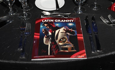 Commemorative books sat at place settings for 1,000.