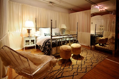 Interior designer Hernan created a master bedroom space called 'Miami Chic. '