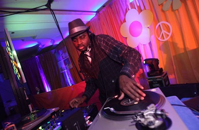 Despite the flower-power decor, three DJs spun dance songs from across the decades at the after-party for both Fight Night and Knock Out Abuse gala attendees.