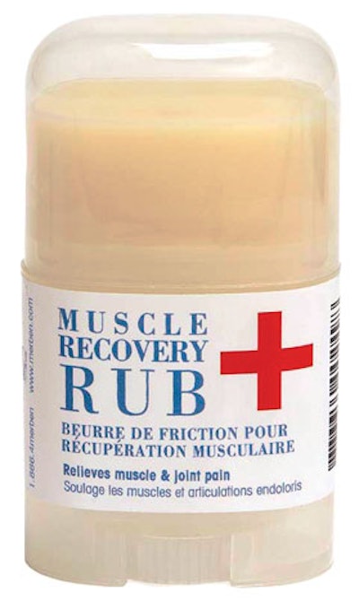 After an Energetic Outing: Merben's herbal-scented muscle recovery rub, $10 each.