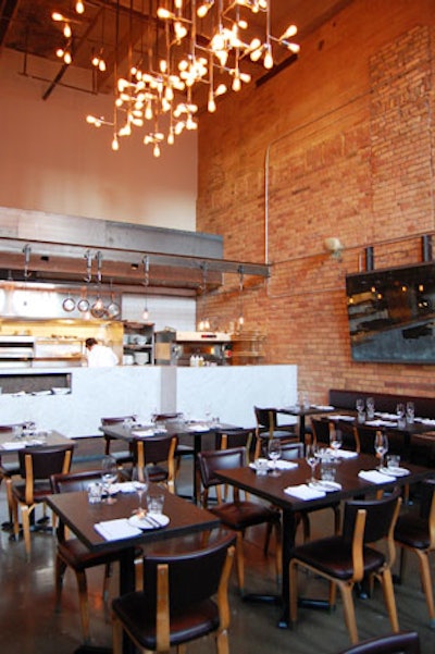 Housed in a former boiler room, Buca is an Italian restaurant that accommodates 102.