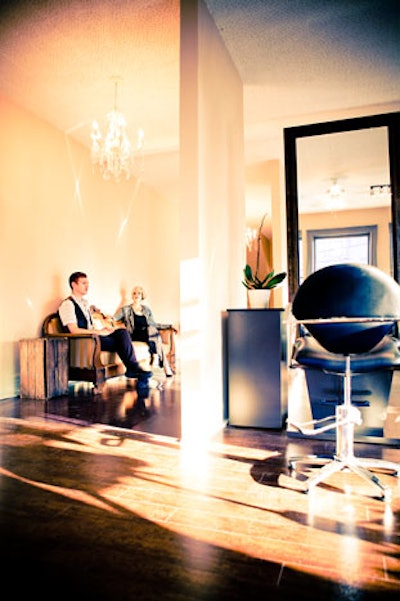 The Cabinet Salon, designed to replicate a vintage sitting room, can accommodate 150 for cocktail receptions.
