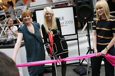 The tour's first stop, New York, included a ribbon cutting with Gossip Girl actress and September Teen Vogue cover girl Taylor Momsen.