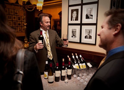 Guests sampled a variety of wines and champagne, all organic.