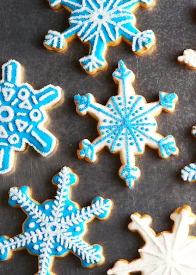 As part of its Treats Tuesday program, Wolfgang Puck Catering delivers sweets like these snowflake cookies.