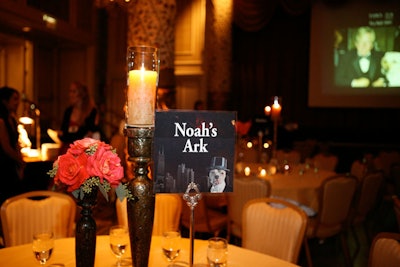 At the dinner tables in the Gold Coast ballroom, signage called out sponsoring companies.