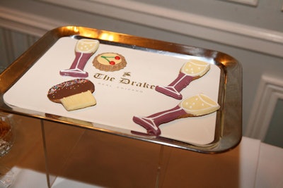 In the French and Walton rooms, pet buffets had silver trays of decorated dog treats.