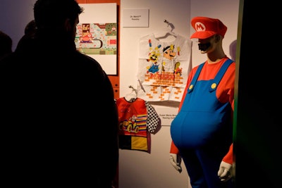 Mario paraphernalia from years past—from a Dr. Mario poncho to the defunct line of Super Mario Brothers bath products—were all on display.