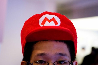 Some guests were given Mario caps as door prizes—while many others brought their own.