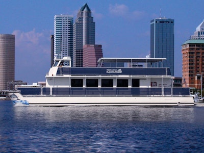 The two-deck Bay Spirit II can accommodate groups as large as 130 people.