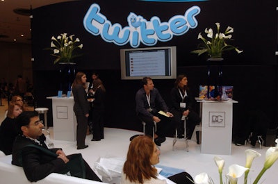 The Twitter Lounge provided a live scroll of the action and on-site experts who helped guests tweet.