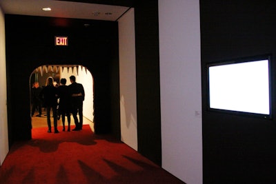During the three-hour after-party, guests perused the exhibition, which won 't open to the public until Sunday.