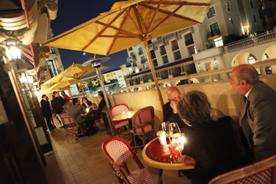 Bouchon offers indoor/outdoor dining in Beverly Hills.