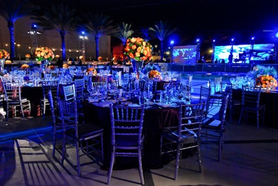 Solutions With Impact set up Saturday's dinner around the pool of the Eden Roc.
