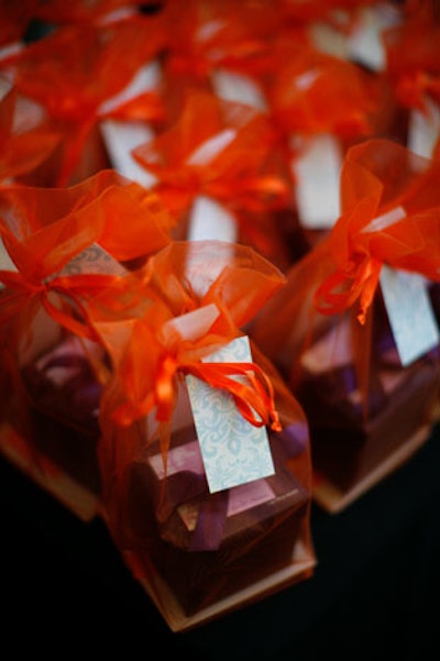 The parting gift was truffles and fortune cookies from Vosges Haut Chocolat.