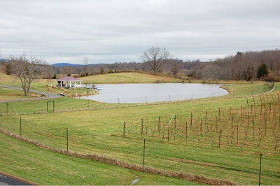 Narmada Winery's 4.5-acre pond has a pavilion and dock as well as ample space for one or more tents.