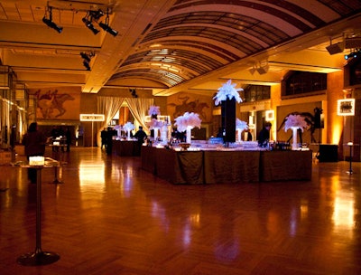 Students from Seneca College's event design and management program produced the party at the ROM, designed to have a '40s feel.