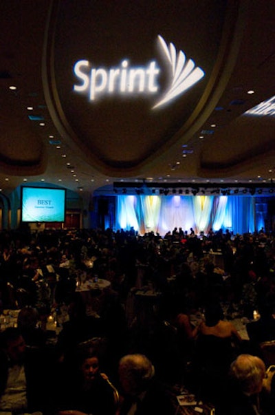 Atmosphere provided gobos for event sponsor Sprint.