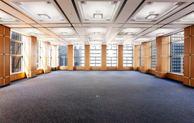 The largest indoor space at Sentry Center Midtown East, the 4,000-square-foot Wharton Ballroom can be divided into two rooms.