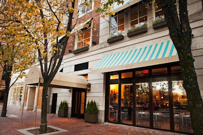 The restaurant is located within the tony Heritage on the Garden condominium on Boylston Street.
