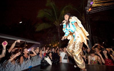 New York-based Deitch gallery hosted its annual Deitch Projects Art Basel party and concert on Wednesday at the Raleigh. R&B artist Santigold headlined this year's event, which took place in a tent on the beach behind the hotel's iconic pool.