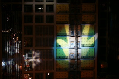 Other projections included the Children's Memorial logo.