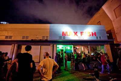 The pop-up Max Fish bar was set up in the space that formerly housed dive bar PS14 in Miami's Wynwood arts district.