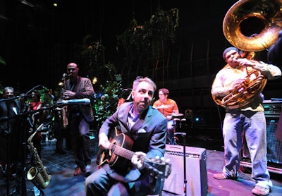 Howard Fishman and the Biting Fish Brass Band performed at the start of the after-party, before actress Cate Blanchett and director Liv Ullmann took the stage for comments on the production.