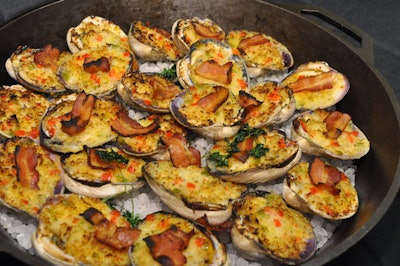 The Gaylord Palms Resort and Convention Center's in-house caterer served clams casino.