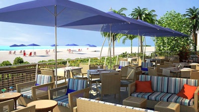 The Sea Level Restaurant and Ocean Bar will offer primarily outdoor seating overlooking the beach.