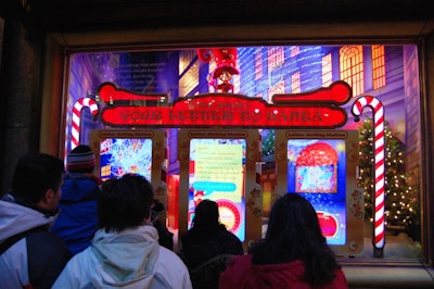 One of this year's windows at Macy's includes interactive touch screens so customers can craft letters and wish lists for Santa.