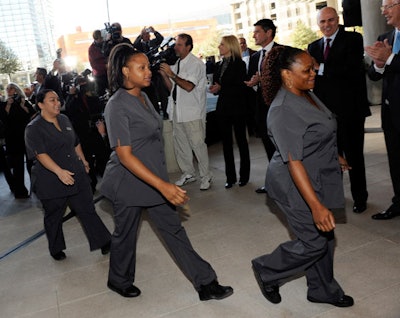 CityCenter executives welcomed Vdara Hotel & Spa housekeepers at the grand opening.