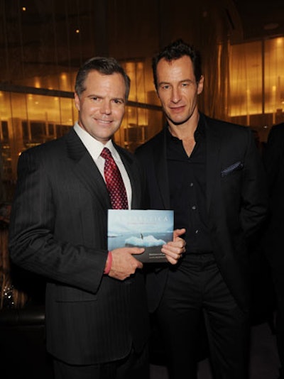 MGM Mirage chairman and C.E.O. Jim Murren and photographer Sebastian Copeland posed at the Vanity Fair and Vdara event.