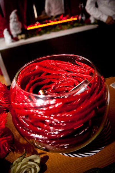 Guests could help themselves to a variety of sweets placed throughout the office, including a bowl of red licorice that sat on a counter near the entrance.