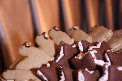 The turkey-shaped gingerbread cookies and chocolate whoopie pies came from Ridgewells.