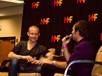 The lead singer of the Fray, Isaac Slade, participated in one of the panel discussions during the festival's two-day conference at the James L. Knight International Center.