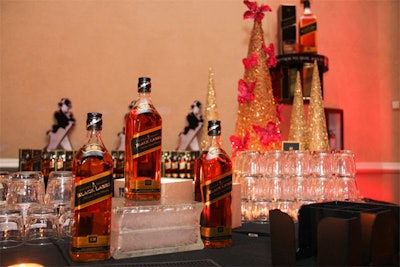 The event had two specialty bars, one from Johnnie Walker and one from Nuvo, as well as full cocktail bars.