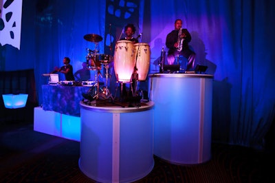 A live band played throughout the after-party.