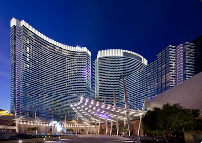 Aria Resort & Casino opened amid a fireworks display and a party for 5,000 on December 16.