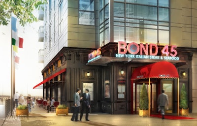 At National Harbor, the 215-seat Italian steak and seafood house Bond 45 has four semiprivate dining rooms.