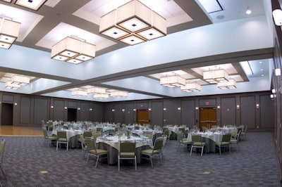 The 7,760-square-foot ballroom can accommodate as many as 500 for events.