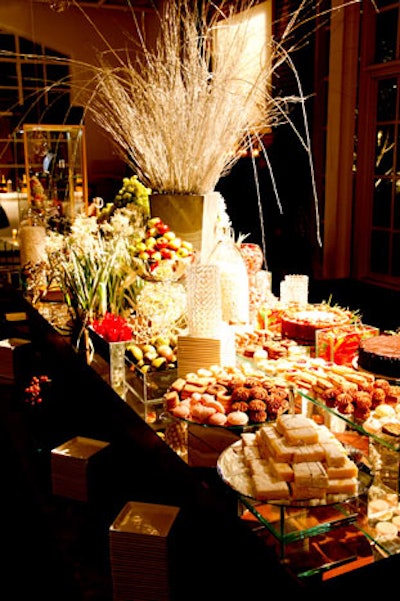 In addition to the desserts sourced from several local bakeries, neighboring restaurant Little Owl catered passed hors d'oeuvres.