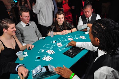 Throughout the evening, guests played blackjack, poker, craps, and roulette in a 5,000-square-foot temporary casino. All gaming proceeds benefited the AIDS Foundation of Chicago.