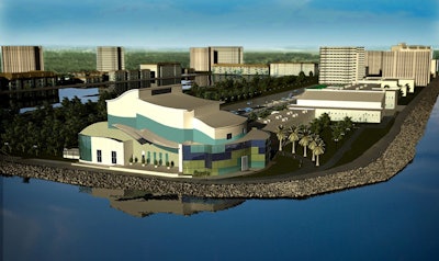 The new Aventura Arts and Cultural Center will be located on the banks of the Intracoastal Waterway.