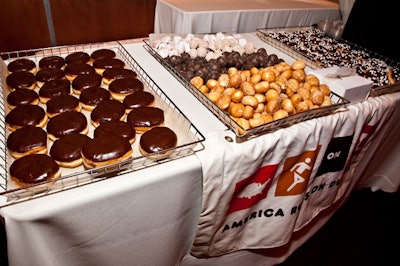 The first floor 'Food Court' included donuts and coffee from Boston's ubiquitous Dunkin' Donuts chain.