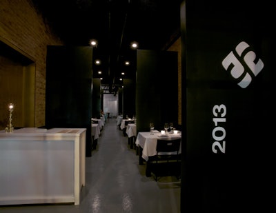 The long, sleek restaurant seats 70.