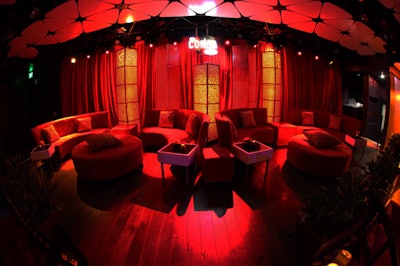 The Conga Room stage served as an additional lounge area.