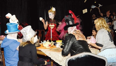 At Advanstar's Magic Marketplace, a fashion trade show held in September, Disney hosted a Mad Hatter-style tea party in the Las Vegas Convention Center's grand lobby.