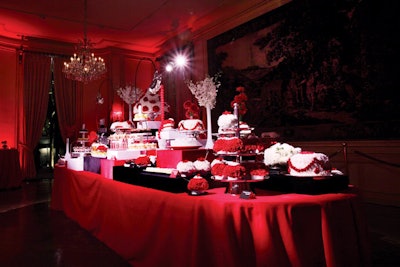Among David Stark's Lewis Carroll-esque touches at Washington's Meridian Ball in September was a red and white dessert buffet reminiscent of the Queen of Hearts.