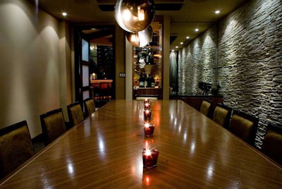 The lower level has two private dining rooms, each of which hold groups of up to 18.
